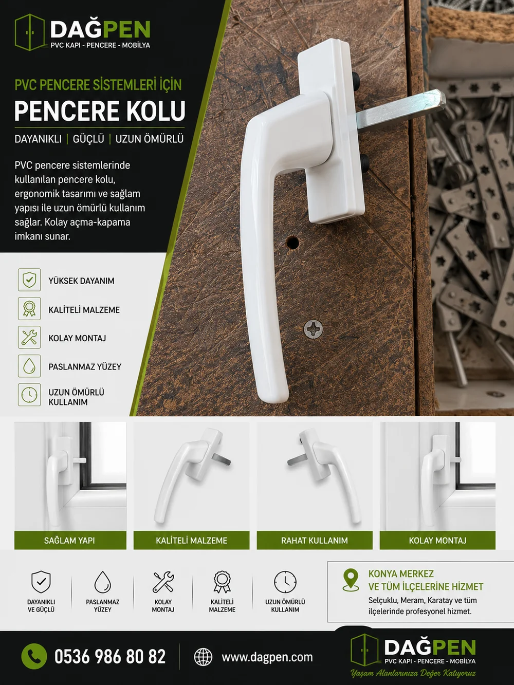 PVC Pencere Kolu | Konya PVC Pencere Kolu - Dağpen